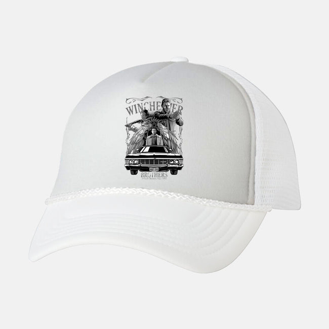 Hunt Between Brothers-unisex trucker hat-Conjura Geek