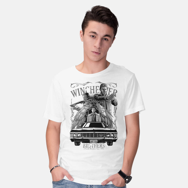 Hunt Between Brothers-mens basic tee-Conjura Geek