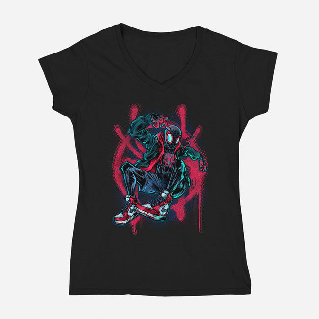 Morales-womens v-neck tee-Conjura Geek