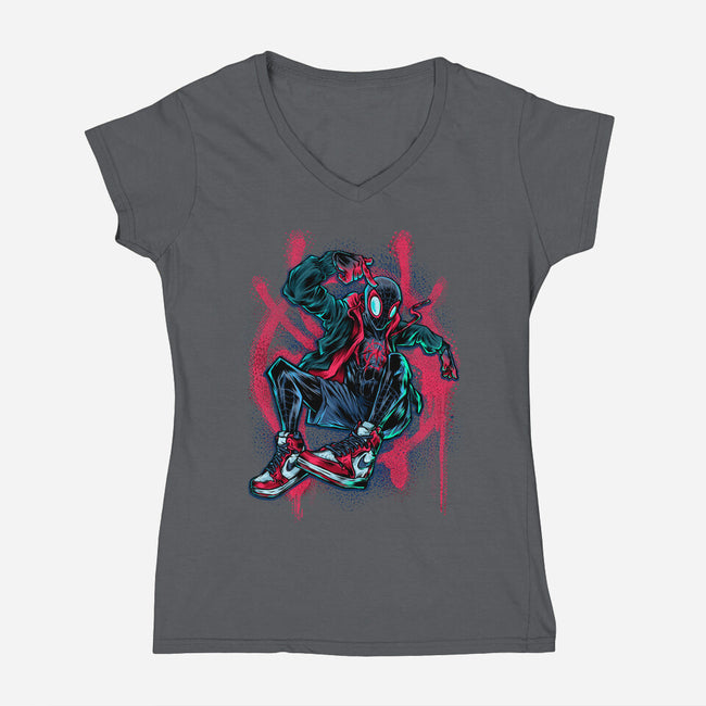 Morales-womens v-neck tee-Conjura Geek