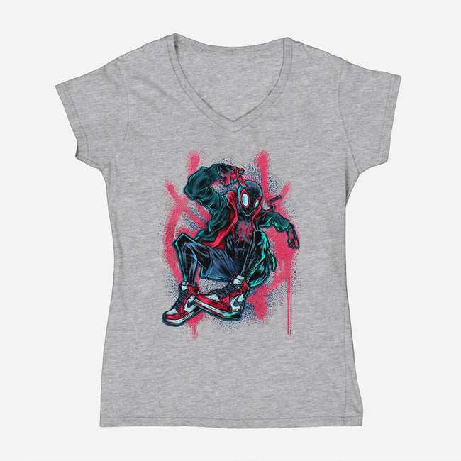 Morales-womens v-neck tee-Conjura Geek