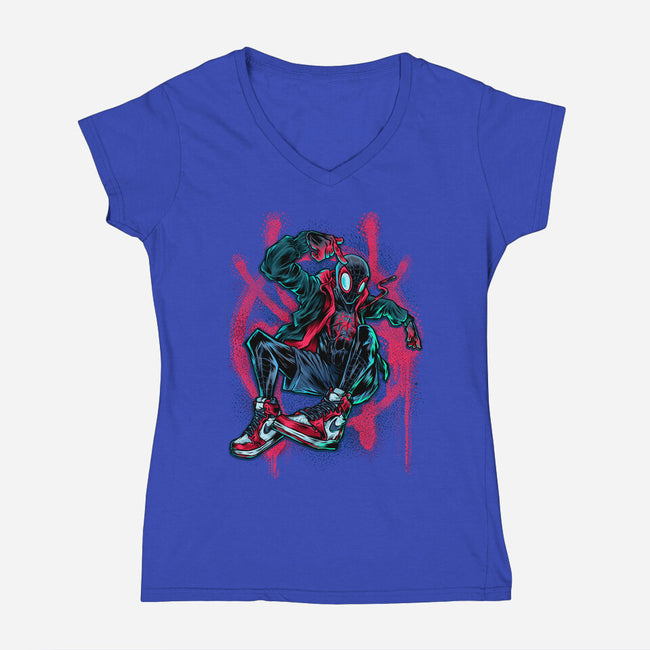 Morales-womens v-neck tee-Conjura Geek