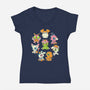 DigiFriends-womens v-neck tee-Douglasstencil