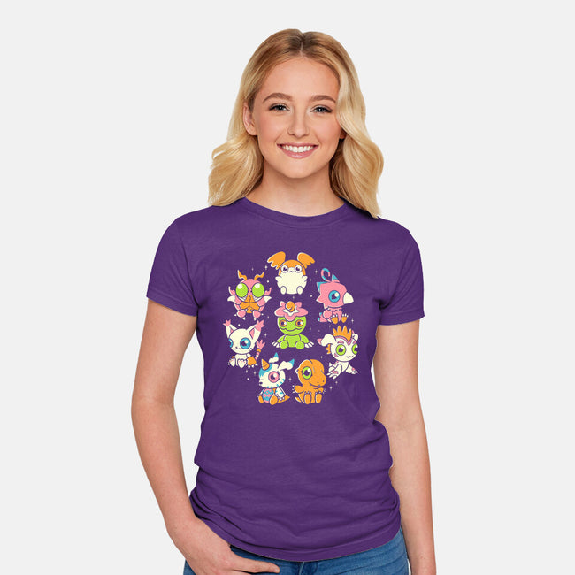 DigiFriends-womens fitted tee-Douglasstencil