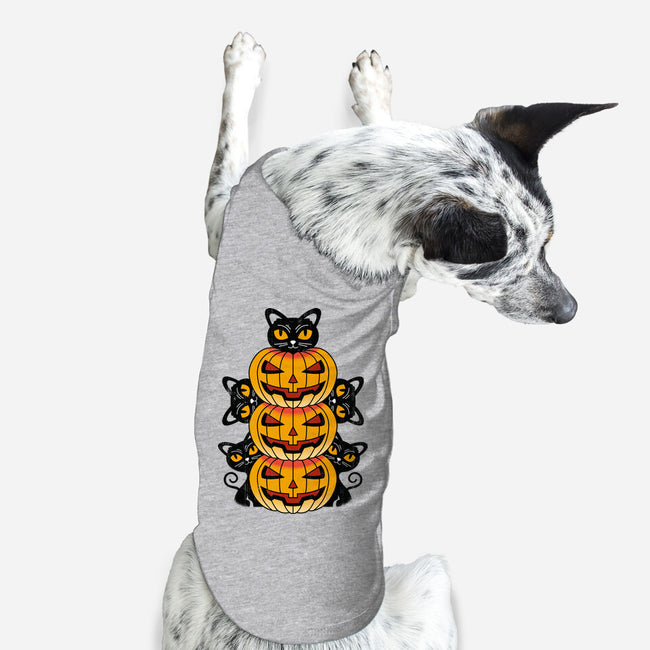 Cats And Pumpkins-dog basic pet tank-Logozaste