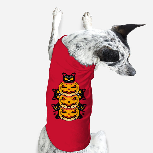 Cats And Pumpkins-dog basic pet tank-Logozaste