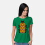 Cats And Pumpkins-womens basic tee-Logozaste