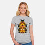 Cats And Pumpkins-womens fitted tee-Logozaste