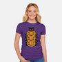 Cats And Pumpkins-womens fitted tee-Logozaste