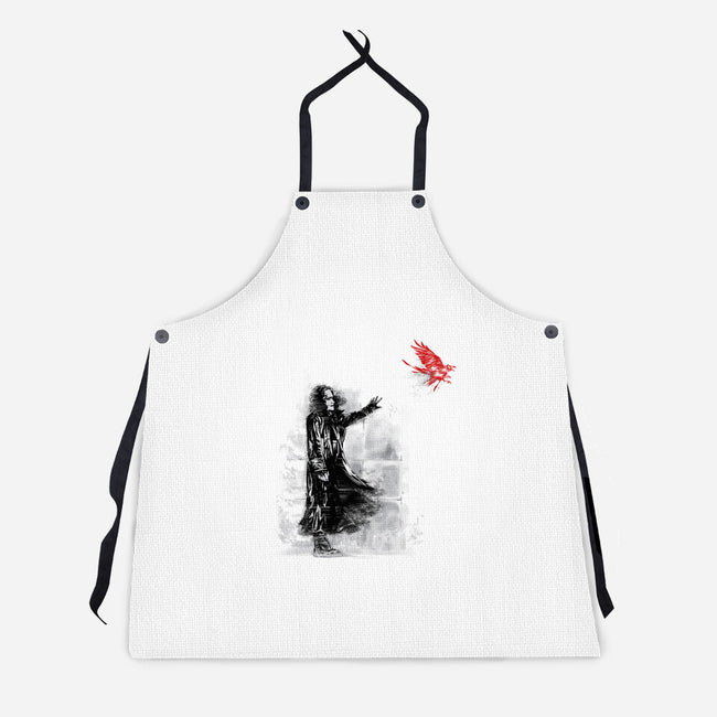 Crow Wall-unisex kitchen apron-zascanauta