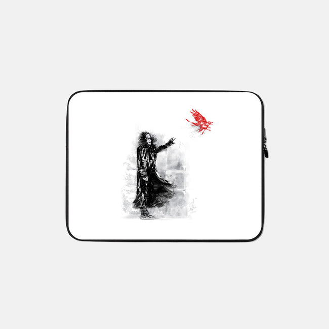 Crow Wall-none zippered laptop sleeve-zascanauta