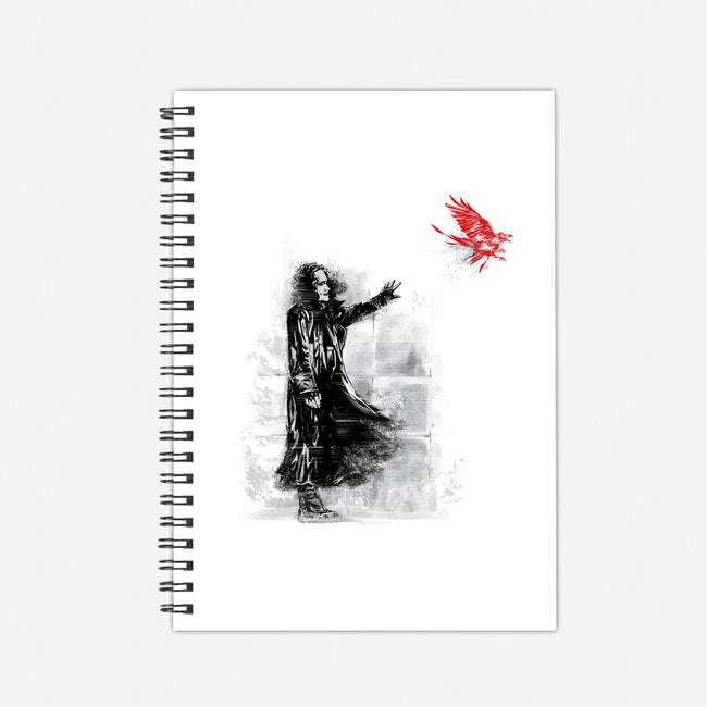 Crow Wall-none dot grid notebook-zascanauta