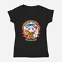 Fall Kitsune-womens v-neck tee-krisren28
