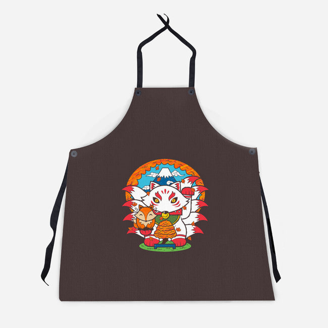 Fall Kitsune-unisex kitchen apron-krisren28