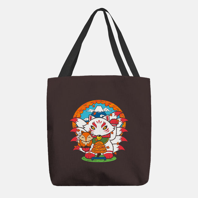 Fall Kitsune-none basic tote bag-krisren28