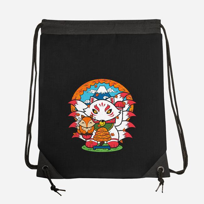Fall Kitsune-none drawstring bag-krisren28