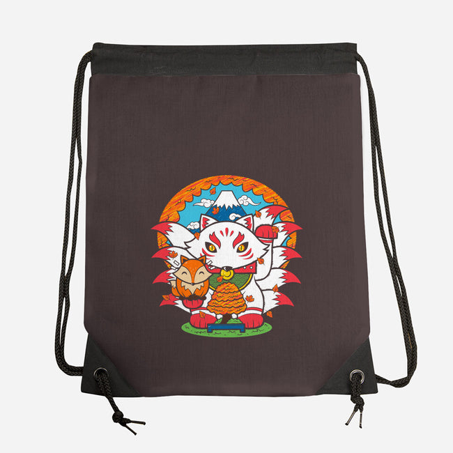 Fall Kitsune-none drawstring bag-krisren28