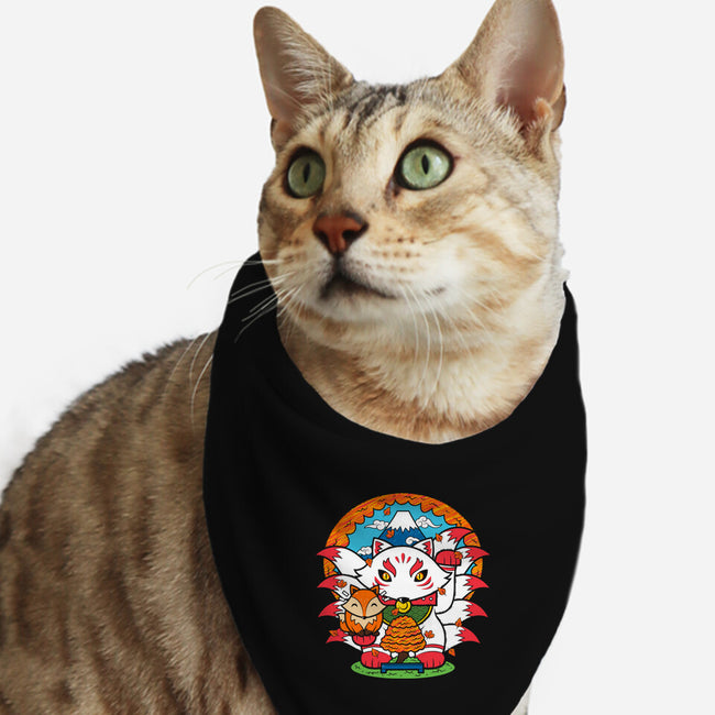 Fall Kitsune-cat bandana pet collar-krisren28
