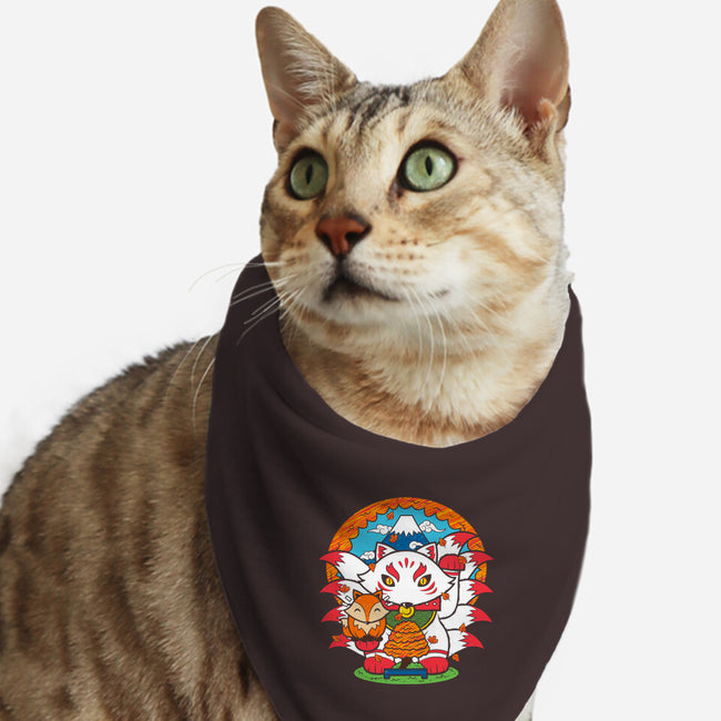Fall Kitsune-cat bandana pet collar-krisren28