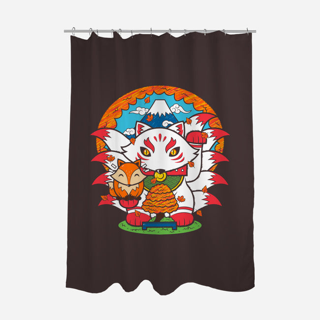 Fall Kitsune-none polyester shower curtain-krisren28