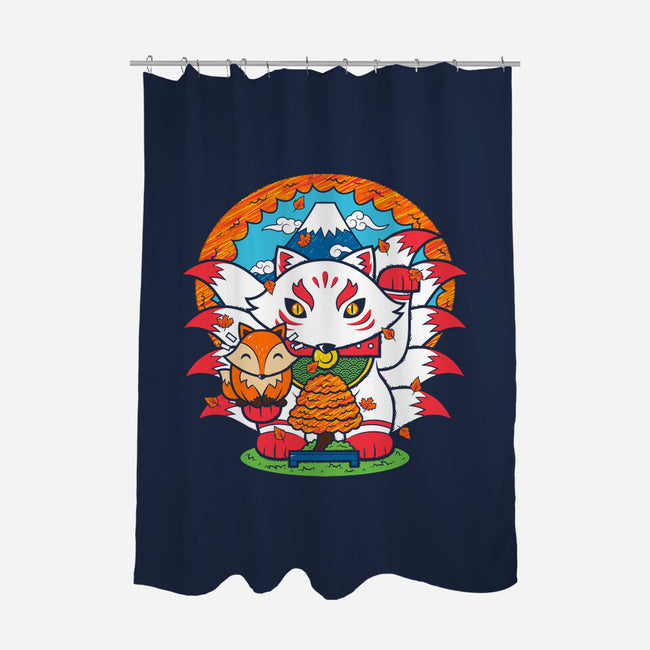 Fall Kitsune-none polyester shower curtain-krisren28