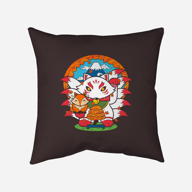 Fall Kitsune-none removable cover w insert throw pillow-krisren28
