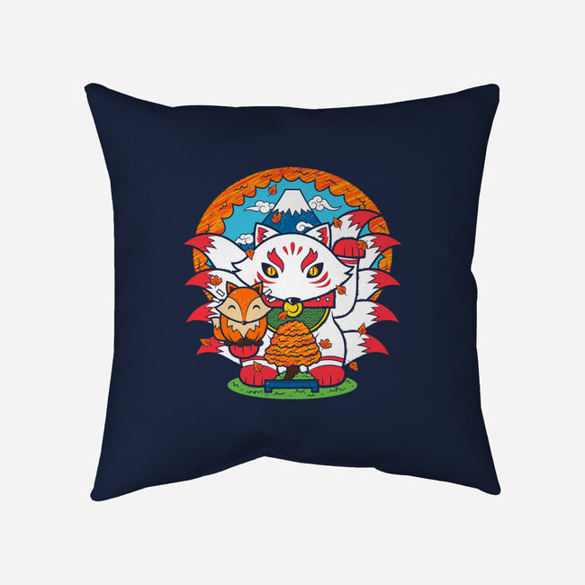 Fall Kitsune-none removable cover w insert throw pillow-krisren28