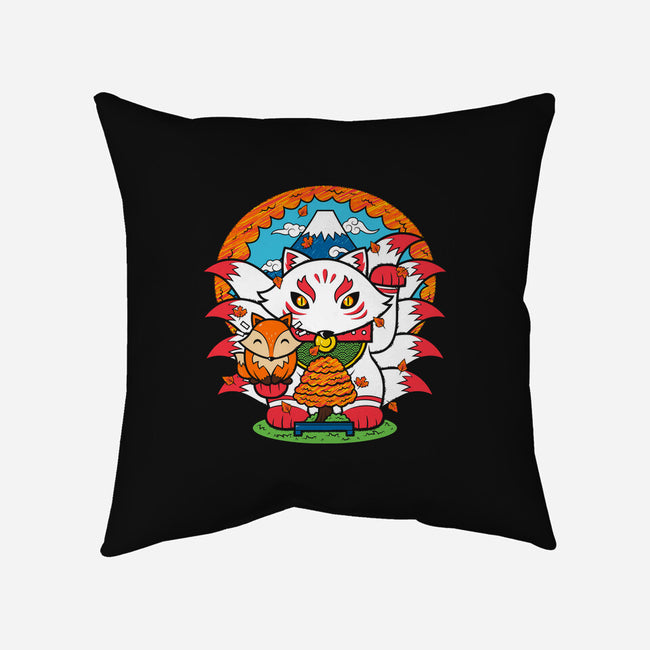 Fall Kitsune-none removable cover throw pillow-krisren28