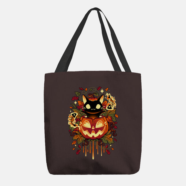 Autumn Tricks-none basic tote bag-Snouleaf