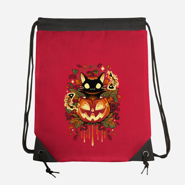 Autumn Tricks-none drawstring bag-Snouleaf