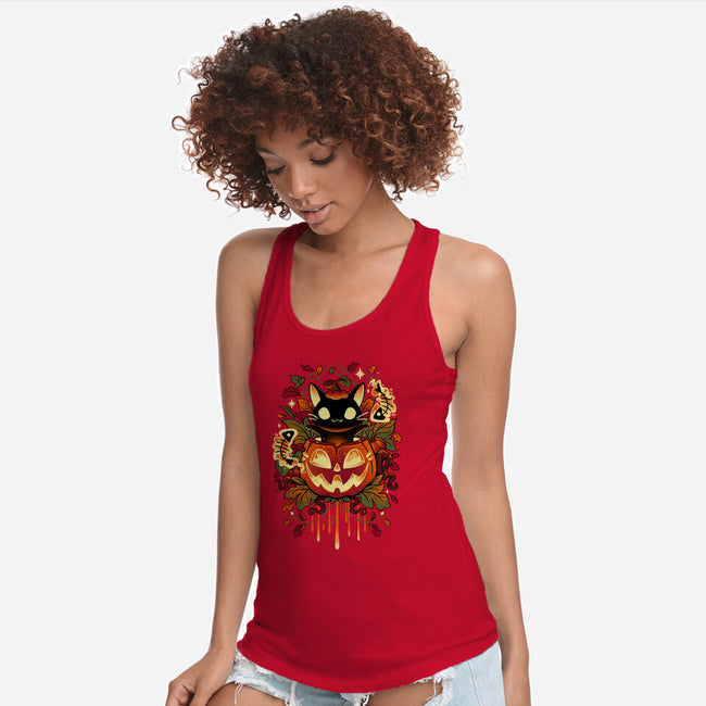 Autumn Tricks-womens racerback tank-Snouleaf