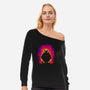 My Colorful Neighbor-womens off shoulder sweatshirt-erion_designs