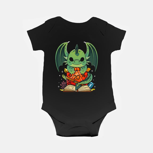 Cute Dragon Dice-baby basic onesie-Vallina84
