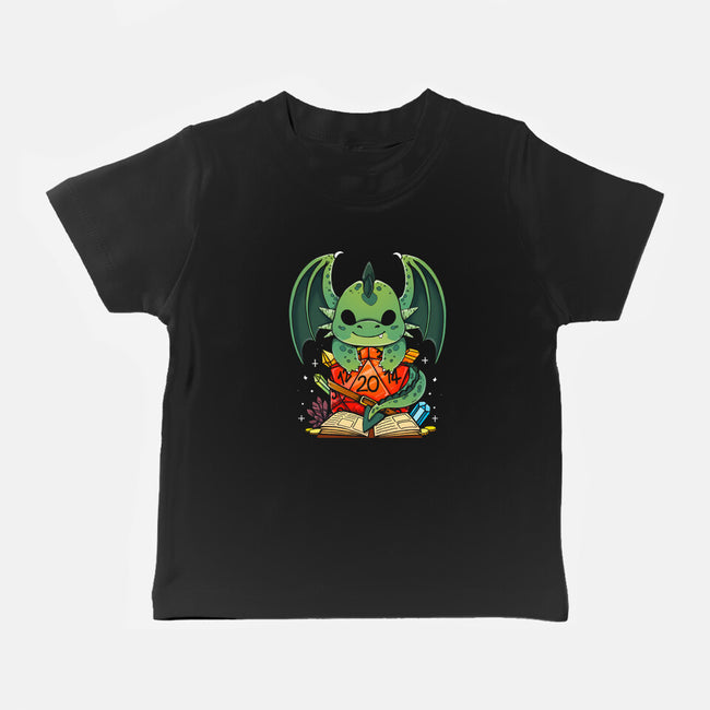 Cute Dragon Dice-baby basic tee-Vallina84