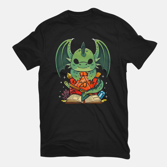 Cute Dragon Dice-womens fitted tee-Vallina84