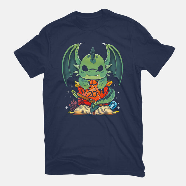 Cute Dragon Dice-womens fitted tee-Vallina84