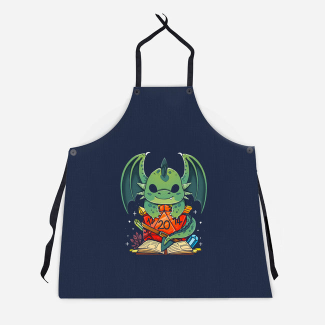 Cute Dragon Dice-unisex kitchen apron-Vallina84