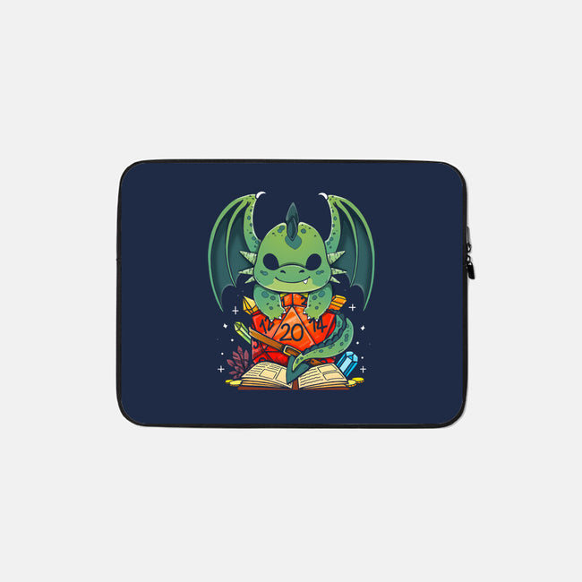 Cute Dragon Dice-none zippered laptop sleeve-Vallina84
