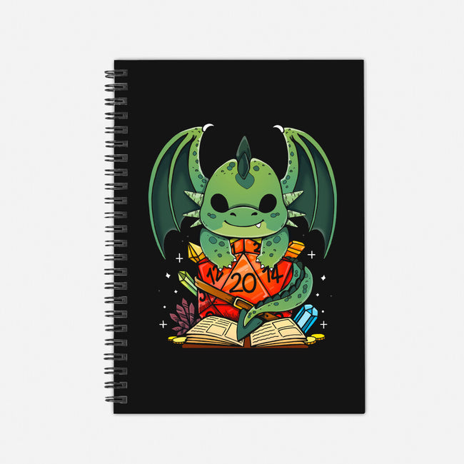 Cute Dragon Dice-none dot grid notebook-Vallina84