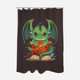 Cute Dragon Dice-none polyester shower curtain-Vallina84