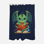 Cute Dragon Dice-none polyester shower curtain-Vallina84