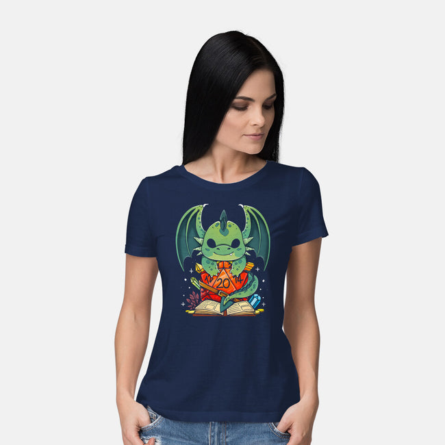 Cute Dragon Dice-womens basic tee-Vallina84