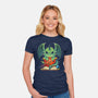 Cute Dragon Dice-womens fitted tee-Vallina84