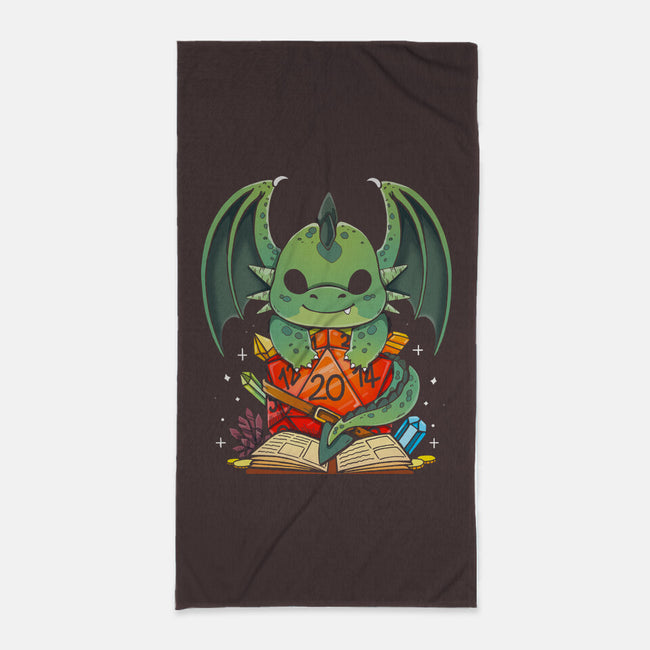 Cute Dragon Dice-none beach towel-Vallina84