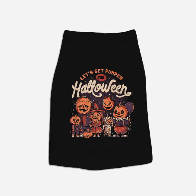 Pumped For Halloween-cat basic pet tank-eduely