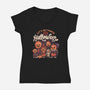 Pumped For Halloween-womens v-neck tee-eduely