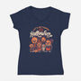 Pumped For Halloween-womens v-neck tee-eduely