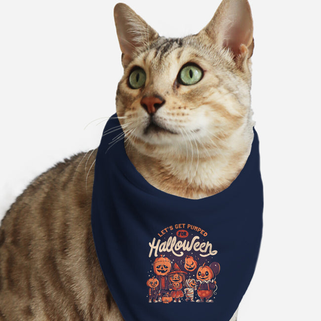 Pumped For Halloween-cat bandana pet collar-eduely