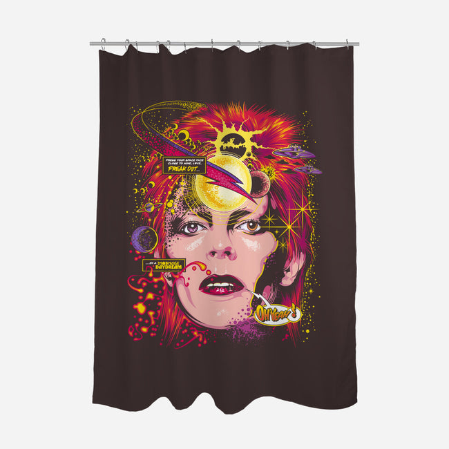 Space Face-none polyester shower curtain-CappO