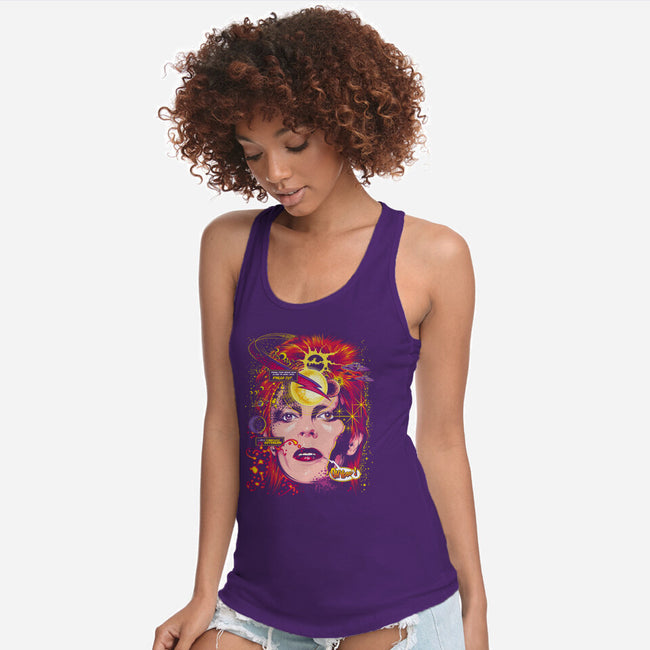 Space Face-womens racerback tank-CappO